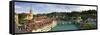 Switzerland, Bern, Old Town and Aare River-Michele Falzone-Framed Stretched Canvas