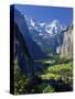 Switzerland, Bernese Oberland, Lauterbrunnen Town and Valley-Michele Falzone-Stretched Canvas