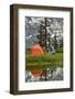 Switzerland, Canton Wallis, Bernese Oberland, Gro§e Scheidegg, Woman, Tent, Camping, Cook-Rainer Mirau-Framed Photographic Print