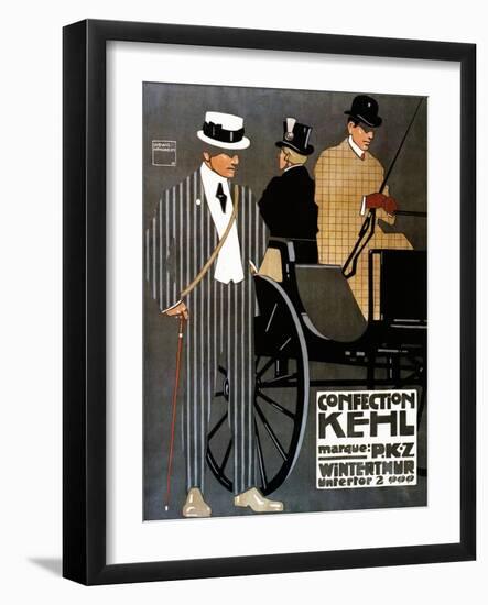 Switzerland - Confection Kehl Gentlemen Clothing Advertisement Poster-Lantern Press-Framed Art Print