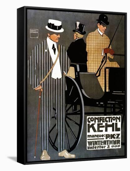 Switzerland - Confection Kehl Gentlemen Clothing Advertisement Poster-Lantern Press-Framed Stretched Canvas