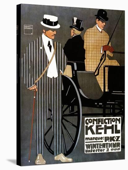 Switzerland - Confection Kehl Gentlemen Clothing Advertisement Poster-Lantern Press-Stretched Canvas