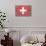 Switzerland Country Flag - Barnwood Painting-Lantern Press-Art Print displayed on a wall