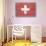 Switzerland Country Flag - Barnwood Painting-Lantern Press-Stretched Canvas displayed on a wall