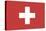 Switzerland Country Flag - Letterpress-Lantern Press-Stretched Canvas