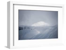 Switzerland, Engadine, view from Pontresina, skiing area,-Christine Meder stage-art.de-Framed Photographic Print