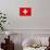 Switzerland Flag Design with Wood Patterning - Flags of the World Series-Philippe Hugonnard-Art Print displayed on a wall