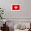 Switzerland Flag Design with Wood Patterning - Flags of the World Series-Philippe Hugonnard-Framed Art Print displayed on a wall