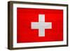Switzerland Flag Design with Wood Patterning - Flags of the World Series-Philippe Hugonnard-Framed Art Print