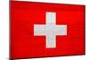 Switzerland Flag Design with Wood Patterning - Flags of the World Series-Philippe Hugonnard-Mounted Art Print