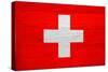 Switzerland Flag Design with Wood Patterning - Flags of the World Series-Philippe Hugonnard-Stretched Canvas