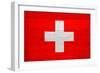 Switzerland Flag Design with Wood Patterning - Flags of the World Series-Philippe Hugonnard-Framed Premium Giclee Print