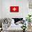 Switzerland Flag Design with Wood Patterning - Flags of the World Series-Philippe Hugonnard-Framed Stretched Canvas displayed on a wall