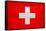 Switzerland Flag Design with Wood Patterning - Flags of the World Series-Philippe Hugonnard-Framed Stretched Canvas