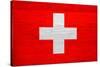 Switzerland Flag Design with Wood Patterning - Flags of the World Series-Philippe Hugonnard-Stretched Canvas