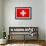 Switzerland Flag Design with Wood Patterning - Flags of the World Series-Philippe Hugonnard-Framed Art Print displayed on a wall