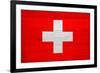 Switzerland Flag Design with Wood Patterning - Flags of the World Series-Philippe Hugonnard-Framed Art Print