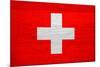 Switzerland Flag Design with Wood Patterning - Flags of the World Series-Philippe Hugonnard-Mounted Art Print