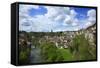 Switzerland, Fribourg on the Sarine River-Uwe Steffens-Framed Stretched Canvas