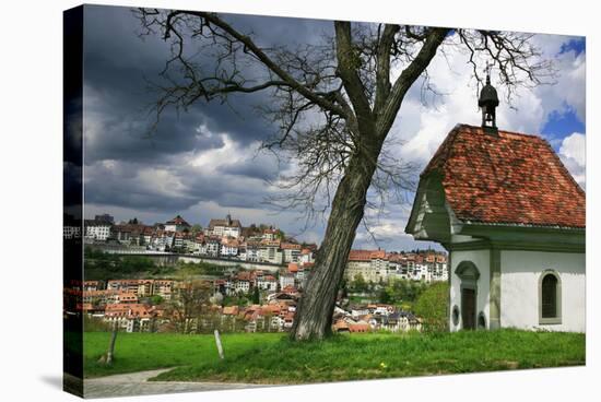 Switzerland, Fribourg on the Sarine River-Uwe Steffens-Stretched Canvas