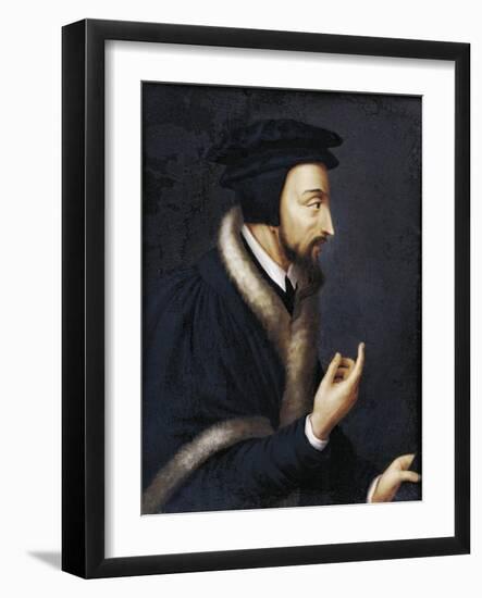 Switzerland, Geneva, Portrait of French Theologian and Religious Reformer, John Calvin-null-Framed Giclee Print