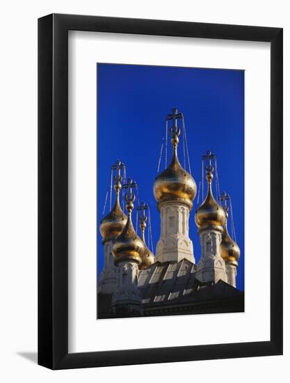 Switzerland, Geneva, Russian Orthodox Church. Church Domes-Walter Bibikow-Framed Photographic Print