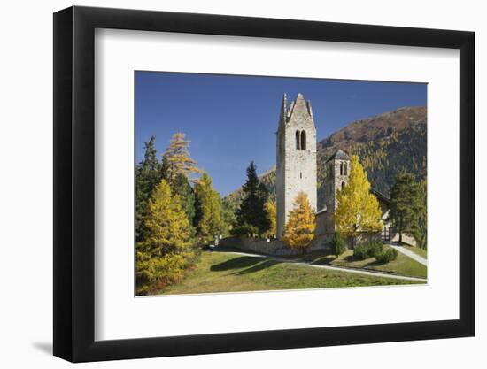 Switzerland, GraubŸnden (Canton), the Engadine, San Gian, Church, Ruin-Rainer Mirau-Framed Photographic Print