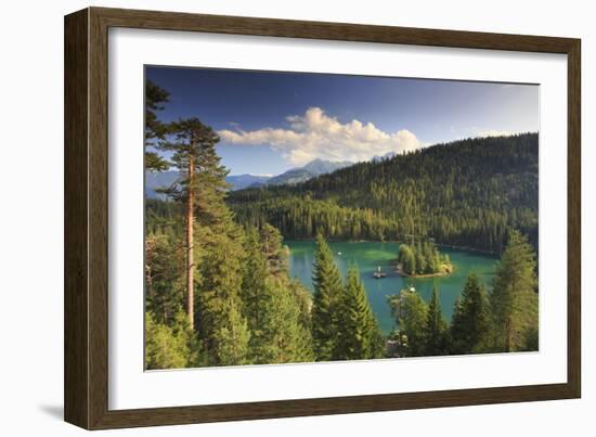 Switzerland, Graubunden, Flims, Lake Cauma (Caumasee)-Michele Falzone-Framed Photographic Print