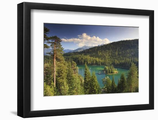 Switzerland, Graubunden, Flims, Lake Cauma (Caumasee)-Michele Falzone-Framed Premium Photographic Print