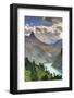 Switzerland, Graubunden, Vals, Zervreilasee Reservoir and Zervreilahorn Peak-Michele Falzone-Framed Photographic Print