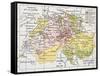 Switzerland Historical Development Old Map-marzolino-Framed Stretched Canvas