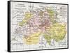 Switzerland Historical Development Old Map-marzolino-Framed Stretched Canvas