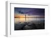 Switzerland, Lake of Constance, Port Entrance in Altnau, Sundown-Marco Isler-Framed Photographic Print