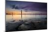 Switzerland, Lake of Constance, Port Entrance in Altnau, Sundown-Marco Isler-Mounted Photographic Print