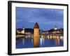 Switzerland, Lucern (Luzern), Chapel Bridge and River Reuss-Michele Falzone-Framed Photographic Print