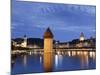 Switzerland, Lucern (Luzern), Chapel Bridge and River Reuss-Michele Falzone-Mounted Photographic Print