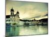 Switzerland, Lucern (Luzern), Jesuit Church and River Reuss-Michele Falzone-Mounted Photographic Print