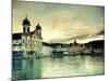 Switzerland, Lucern (Luzern), Jesuit Church and River Reuss-Michele Falzone-Mounted Photographic Print
