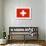 Switzerland National Flag-null-Framed Art Print displayed on a wall