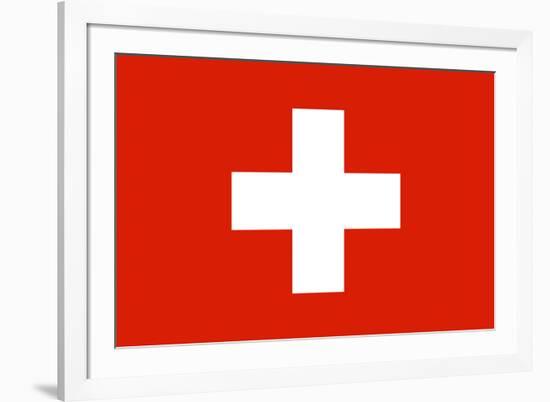 Switzerland National Flag-null-Framed Art Print