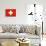 Switzerland National Flag-null-Mounted Art Print displayed on a wall