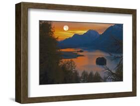 Switzerland, Oberengadin, Evening Mood in the Silsersee (M)-Ludwig Mallaun-Framed Photographic Print