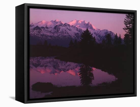 Switzerland, Pennine Alps, Dom De Mischabel, Evening Mood-Thonig-Framed Stretched Canvas