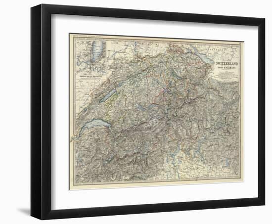 Switzerland, Savoy, Piedmont, c.1861-Alexander Keith Johnston-Framed Art Print