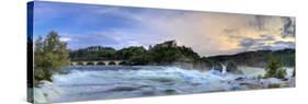 Switzerland, Schaffhausen, Rhine Falls / Rheinfall (Europe Largest) and Laufen Castle-Michele Falzone-Stretched Canvas