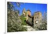 Switzerland, Spring in Fribourg on the Sarine River, Cats Tower and Berne Gate-Uwe Steffens-Framed Photographic Print