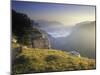 Switzerland, Swiss Jura, Creux Du Van, View from the Edge of the Creux Du Vans-Andreas Keil-Mounted Photographic Print