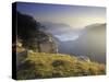 Switzerland, Swiss Jura, Creux Du Van, View from the Edge of the Creux Du Vans-Andreas Keil-Stretched Canvas