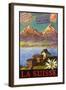 Switzerland, Swiss Mountains, Matterhorn-Chris Vest-Framed Art Print