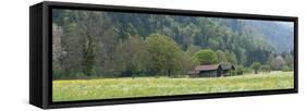 Switzerland, the Bernese Oberland, Farm House in Spring-Andreas Keil-Framed Stretched Canvas
